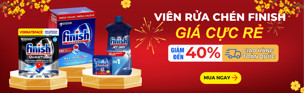 Viên rửa chén Finish giảm sốc
